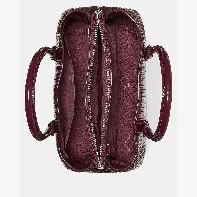 ♠️kate spade Thompson Street Shiny Quilted Small Crossbody Satchel Bag, Grenache NWT