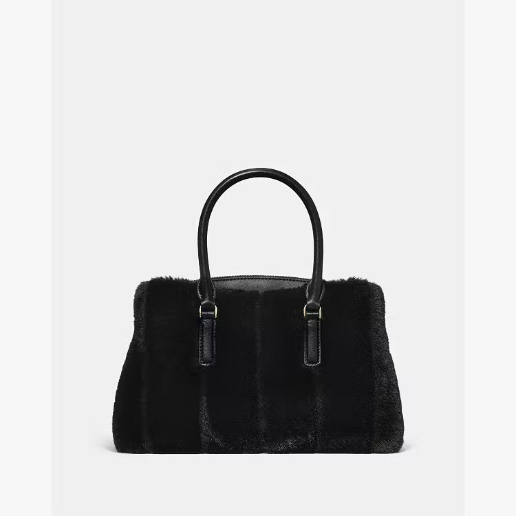 ♠️kate spade Thompson Street Faux Fur Small Crossbody Satchel Bag, Black NWT