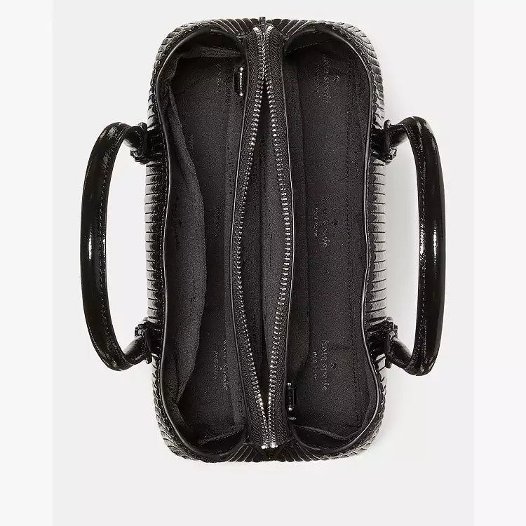 ♠️kate spade Thompson Street Shiny Quilted Small Crossbody Satchel Bag, Black NWT