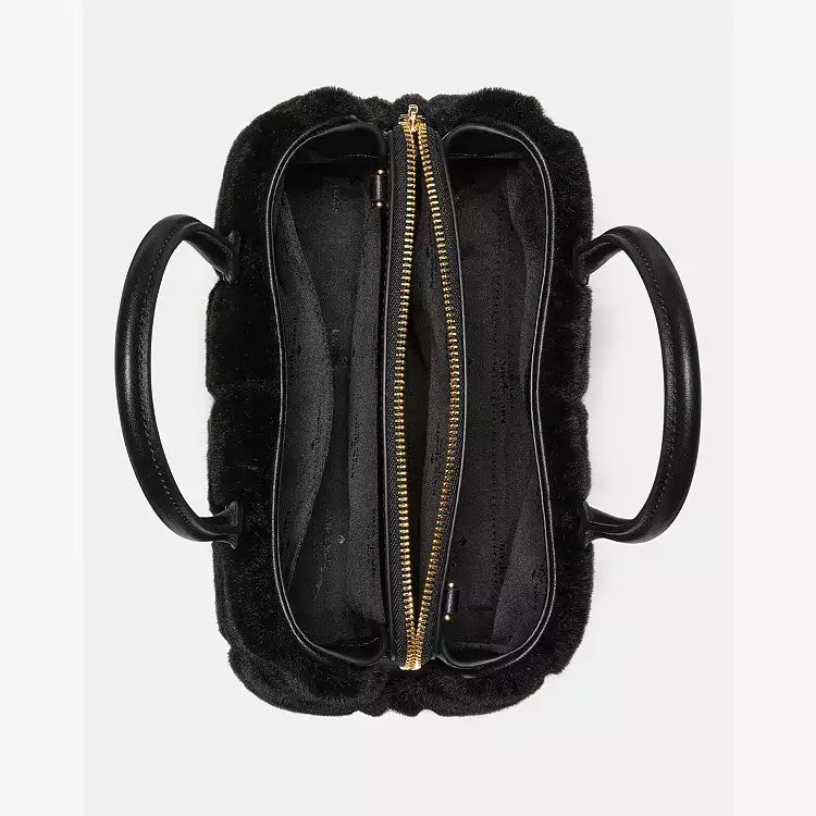 ♠️kate spade Thompson Street Faux Fur Small Crossbody Satchel Bag, Black NWT
