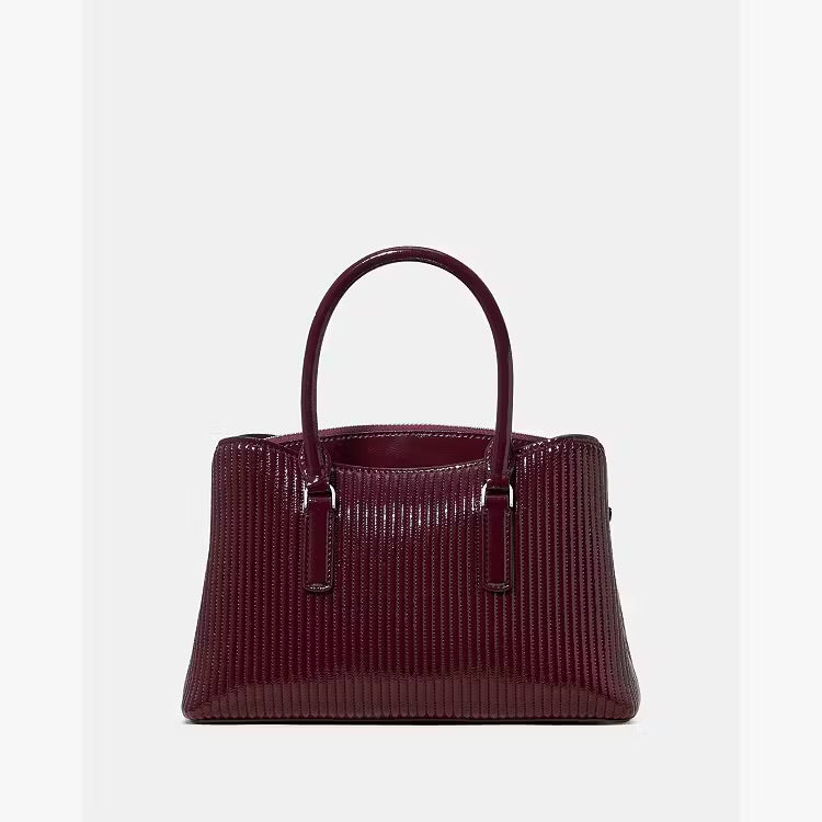 ♠️kate spade Thompson Street Shiny Quilted Small Crossbody Satchel Bag, Grenache NWT
