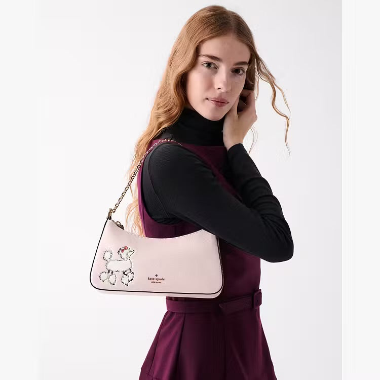 ♠️kate spade Margot Dottie Poodle Crossbody Shoulder Bag, Light Rosebud Multi NWT