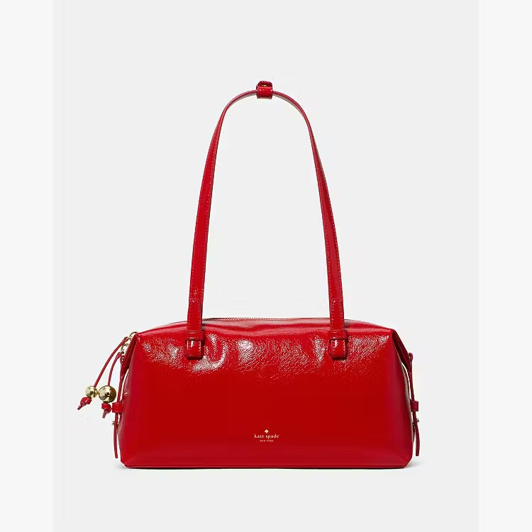 ♠️kate spade Billie Shiny Leather Shoulder Bag, ks Bright Red NWT