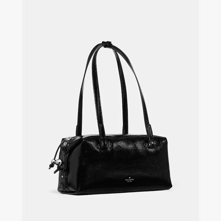 ♠️kate spade Billie Shiny Leather Shoulder Bag, Black NWT