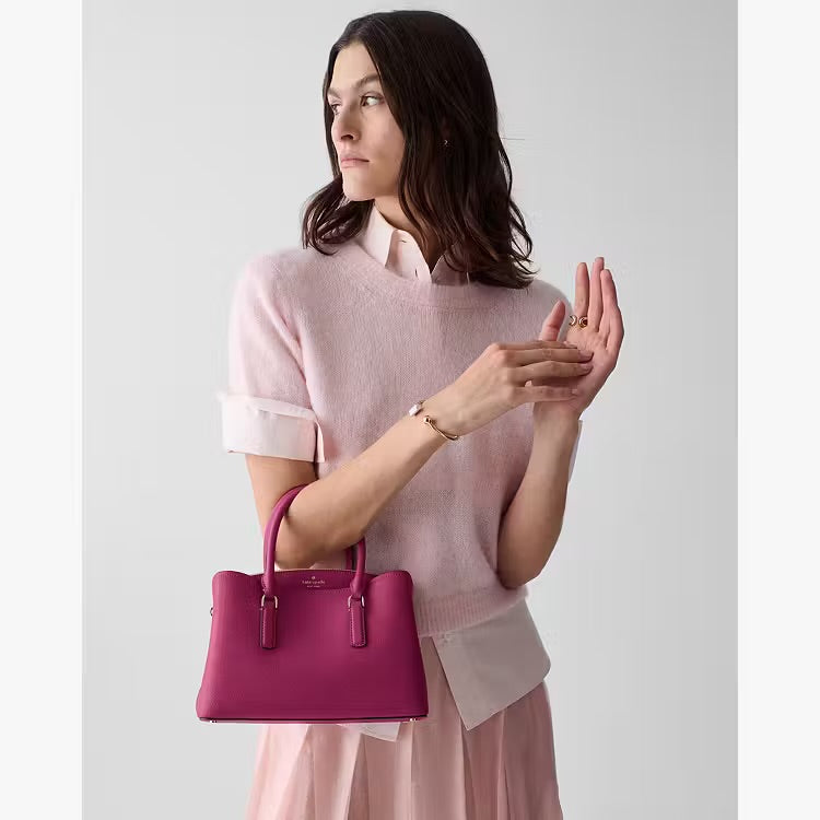 ♠️kate spade Thompson Street Pebbled Leather Small Crossbody Satchel Bag, Dark Raspberry NWT