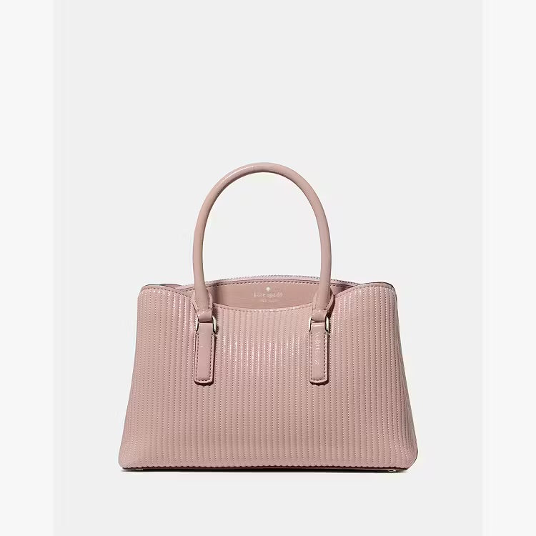 ♠️kate spade Thompson Street Shiny Quilted Small Crossbody Satchel Bag, Rose Smoke NWT