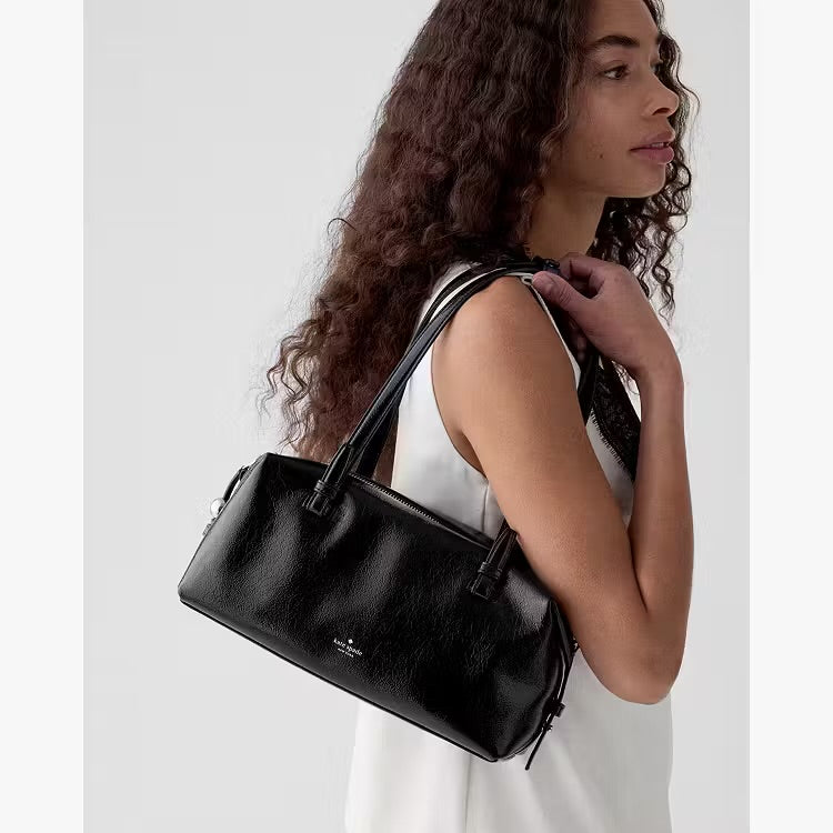 ♠️kate spade Billie Shiny Leather Shoulder Bag, Black NWT