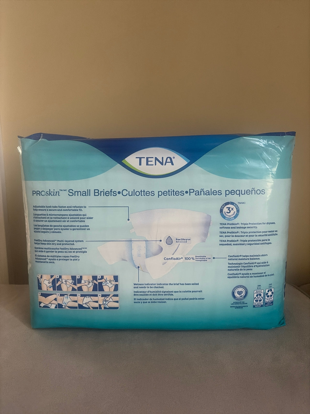 TENA® Proskin Plus Unisex Adult Small Brief 3X Protection Pack of 20 Counts Qty Brand New