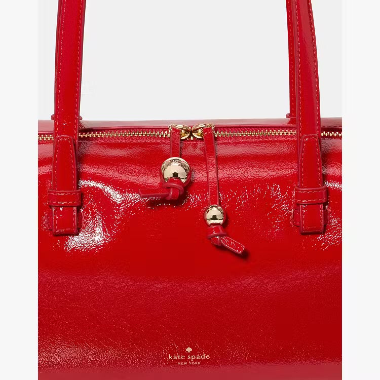 ♠️kate spade Billie Shiny Leather Shoulder Bag, ks Bright Red NWT