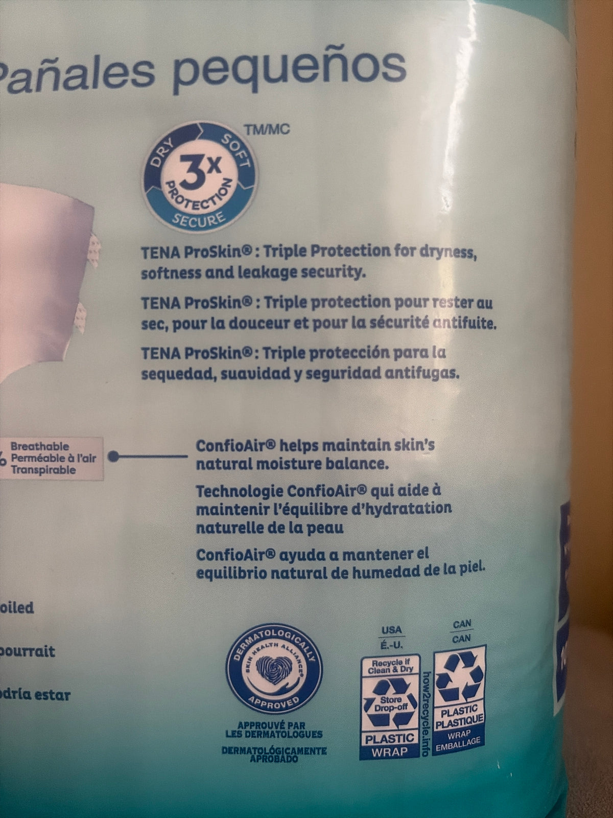 TENA® Proskin Plus Unisex Adult Small Brief 3X Protection Pack of 20 Counts Qty Brand New