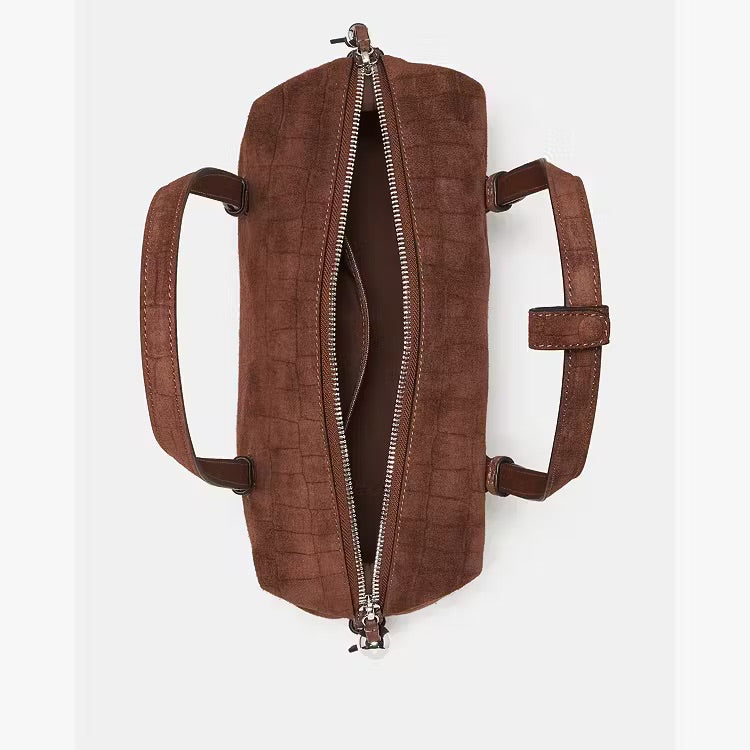 ♠️kate spade Billie Suede Croc Shoulder Bag, Chocolate Truffle Brown NWT