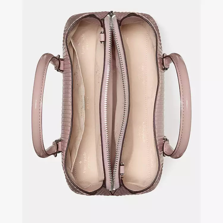 ♠️kate spade Thompson Street Shiny Quilted Small Crossbody Satchel Bag, Rose Smoke NWT