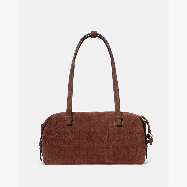 ♠️kate spade Billie Suede Croc Shoulder Bag, Chocolate Truffle Brown NWT