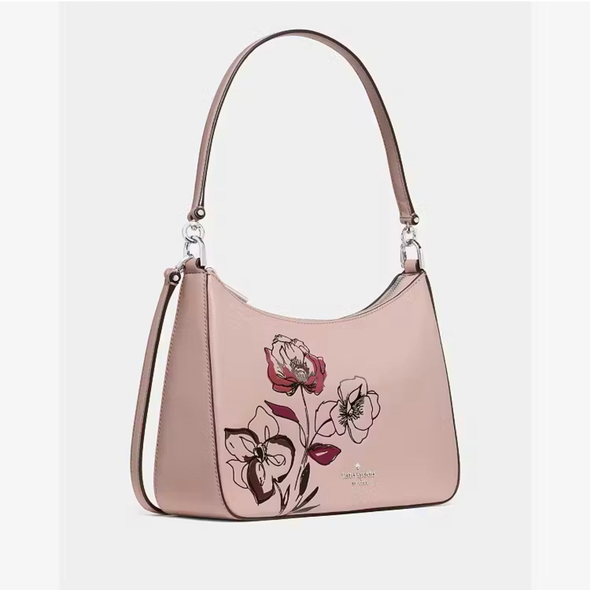 ♠️kate spade Margot Floral Medium Shoulder Crossbody Bag, Rose Smoke Multi NWT