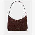 ♠️kate spade Margot Suede Dots Medium Shoulder Crossbody Bag, Hot Fudge NWT