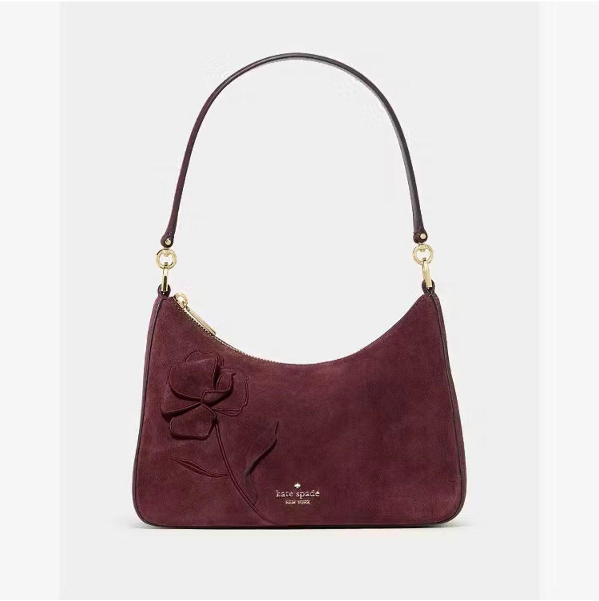 ♠️kate spade Margot Floral Medium Shoulder Crossbody Bag, Grenache NWT