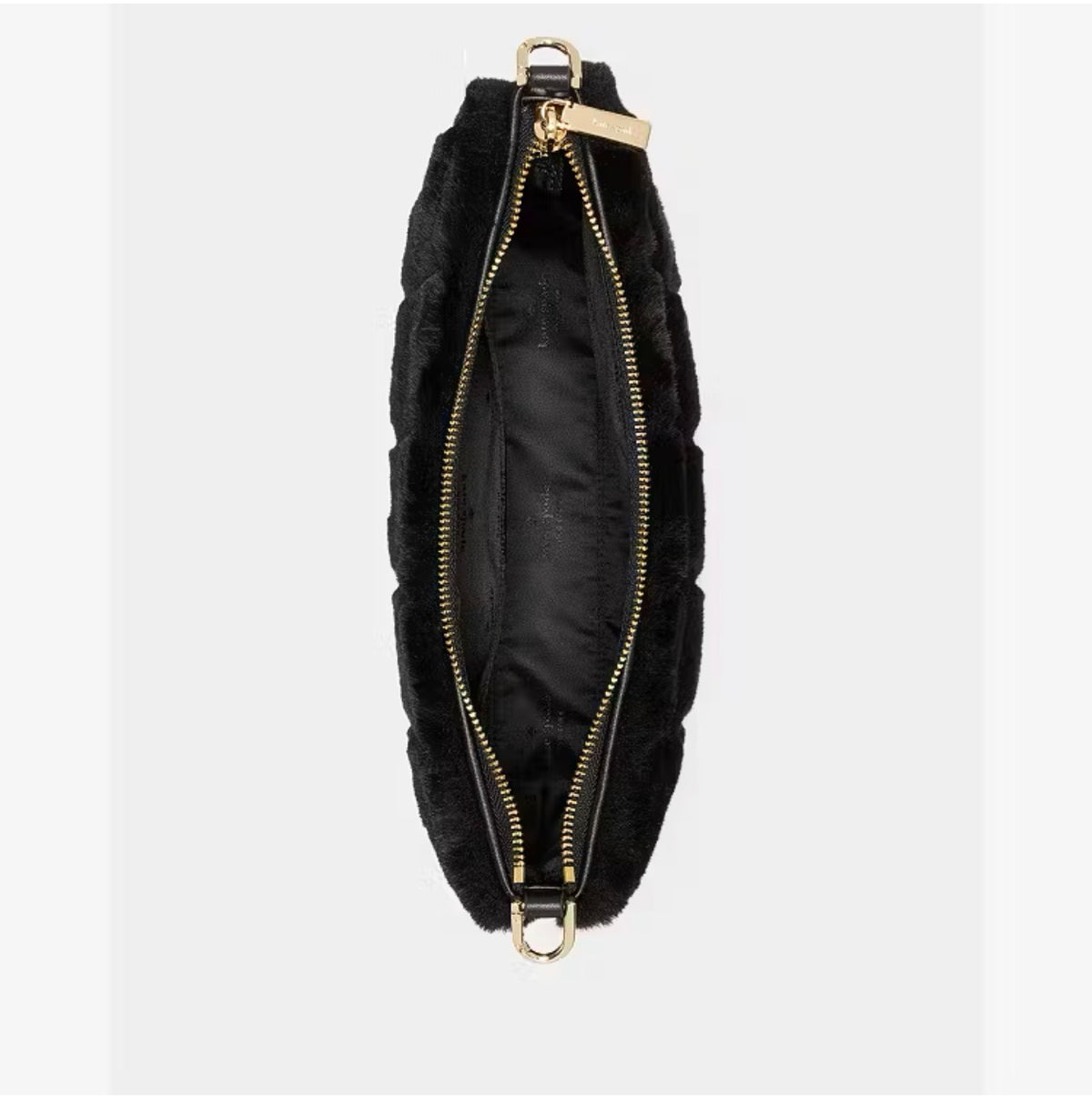 ♠️kate spade Margot Faux Fur Medium Crossbody Shoulder Bag, Black NWT