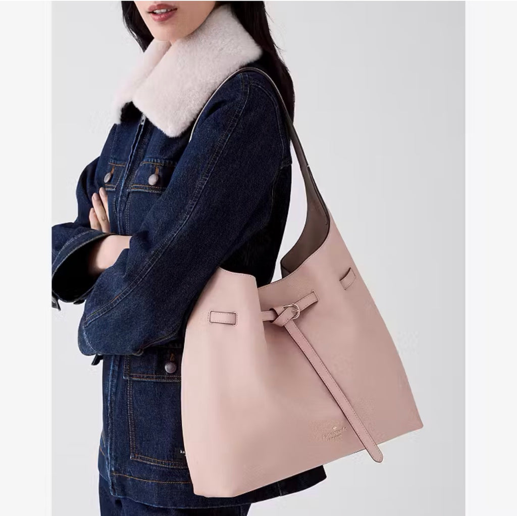 ♠️kate spade 454 Belted Large Shoulder Bag, Rose Smoke NWT