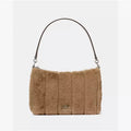 ♠️kate spade Margot Faux Fur Medium Crossbody Shoulder Bag, Natural NWT