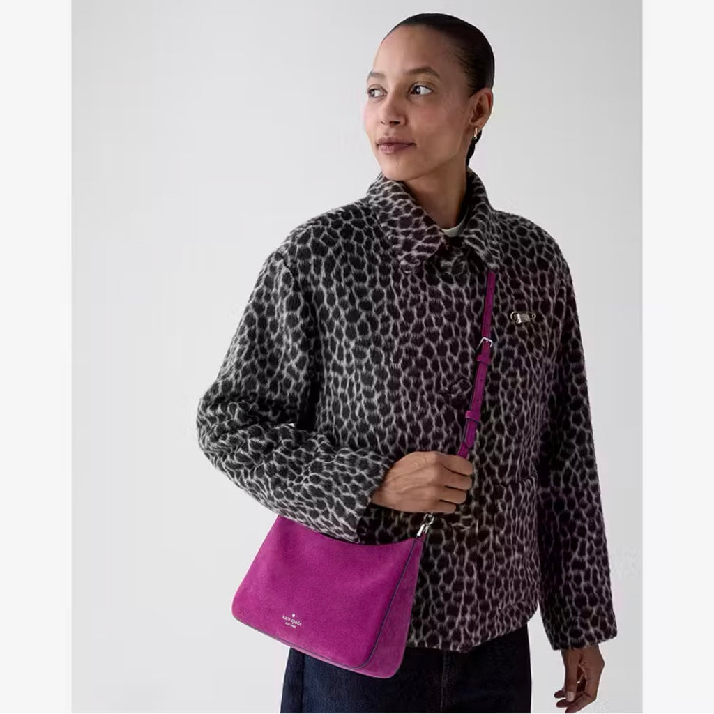 ♠️kate spade Margot Suede Medium Crossbody Shoulder Bag, Beet NWT