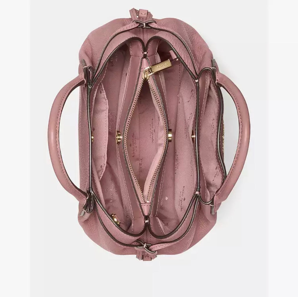♠️kate spade Dumpling Pebbled Leather Small Crossbody Satchel Bag, Dusk Rose NWT