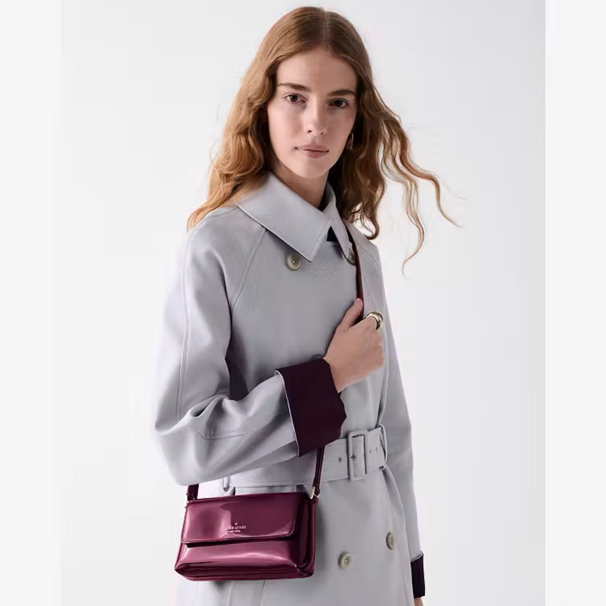 ♠️kate spade Gwen Patent Crossbody Bag, Deep Cherry NWT