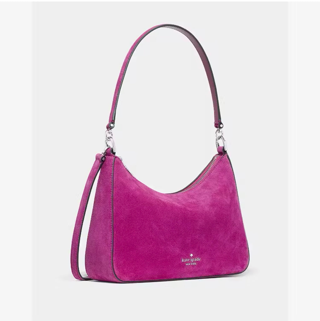♠️kate spade Margot Suede Medium Crossbody Shoulder Bag, Beet NWT