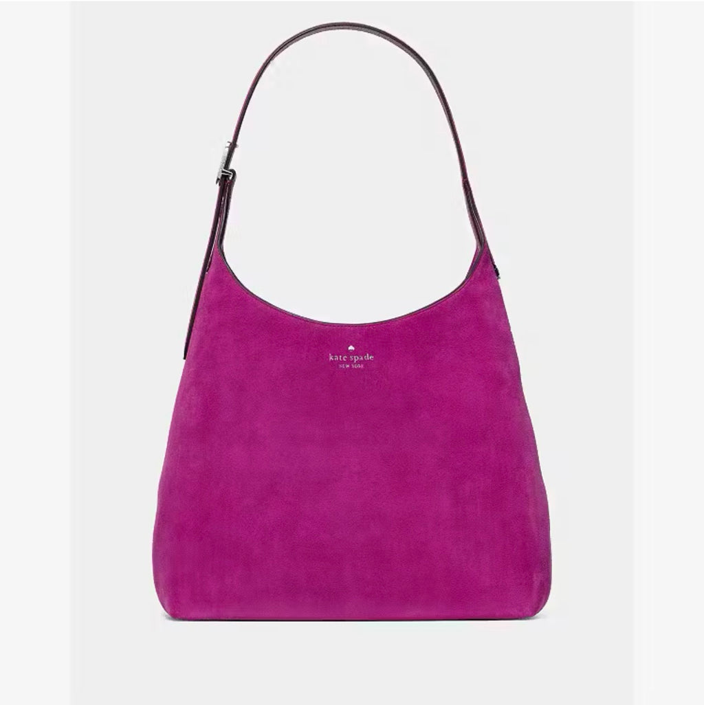 ♠️kate spade 454 Suede Large Shoulder Bag, Beet, NWT