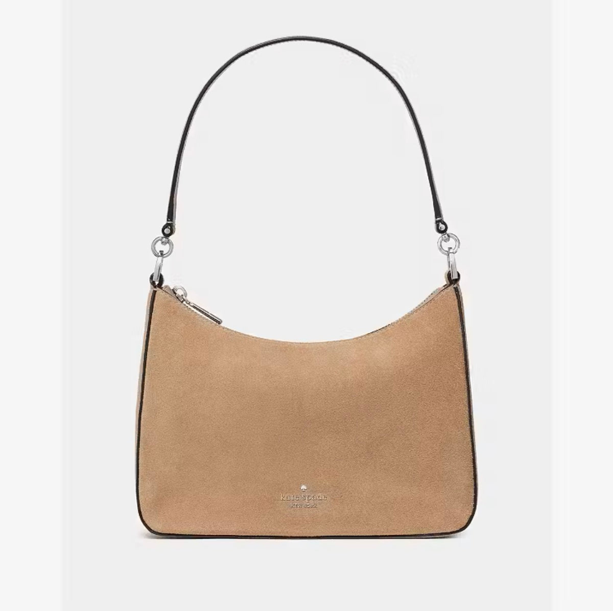 ♠️kate spade Margot Suede Medium Crossbody Shoulder Bag, Timeless Taupe NWT