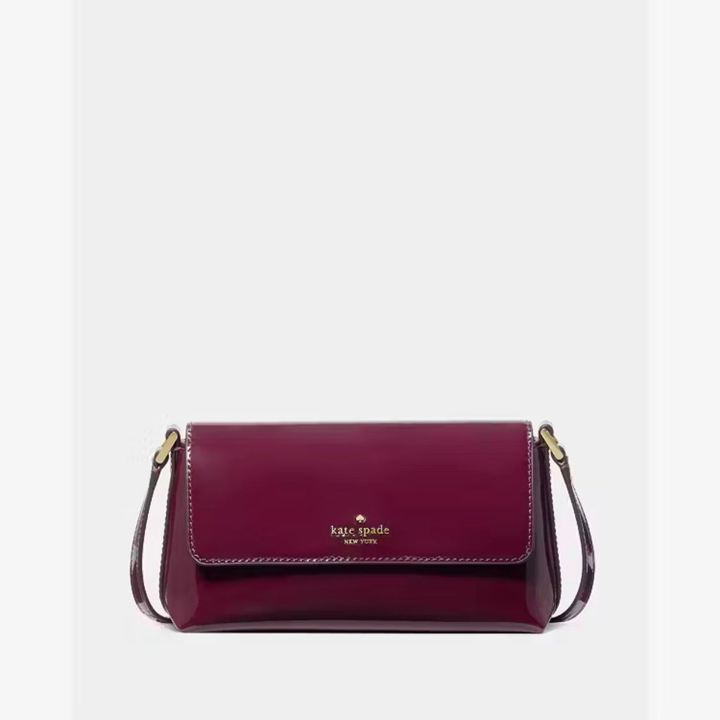 ♠️kate spade Gwen Patent Crossbody Bag, Deep Cherry NWT