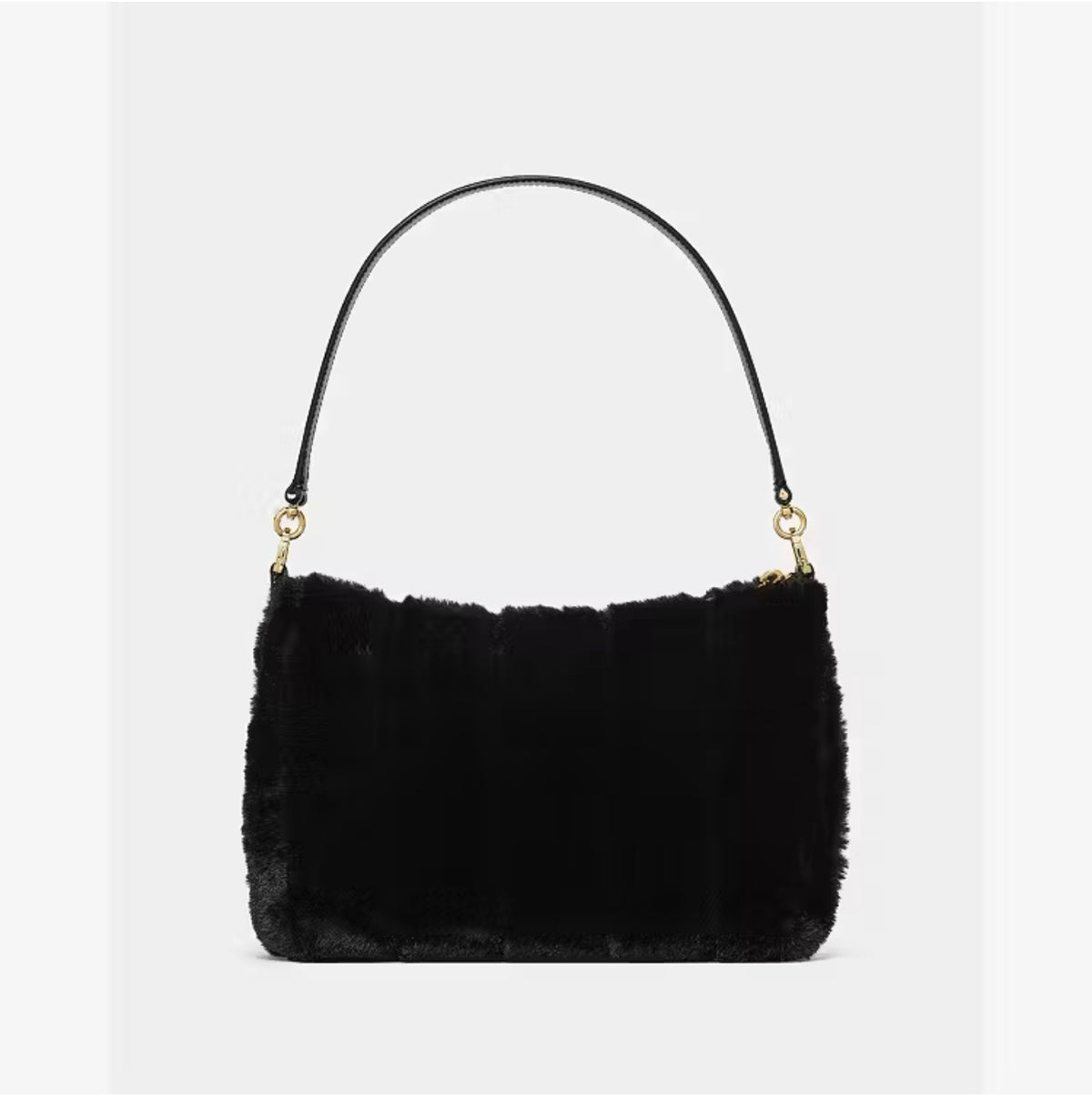 ♠️kate spade Margot Faux Fur Medium Crossbody Shoulder Bag, Black NWT