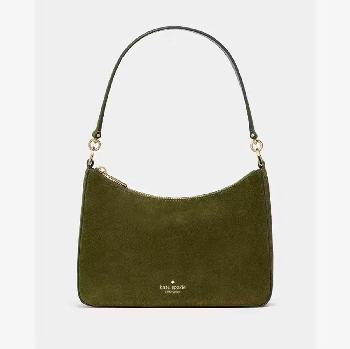 ♠️kate spade Margot Suede Medium Crossbody Shoulder Bag, Enchanted Green NWT
