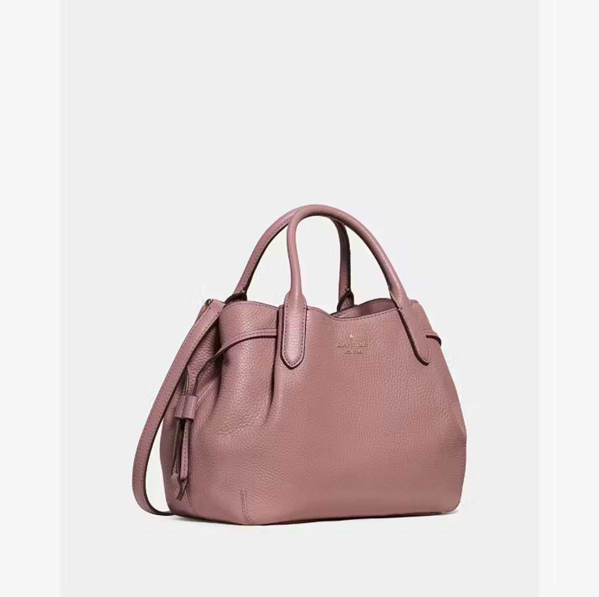 ♠️kate spade Dumpling Pebbled Leather Small Crossbody Satchel Bag, Dusk Rose NWT