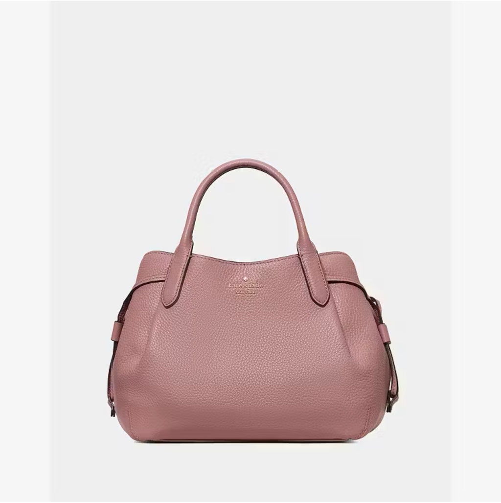 ♠️kate spade Dumpling Pebbled Leather Small Crossbody Satchel Bag, Dusk Rose NWT
