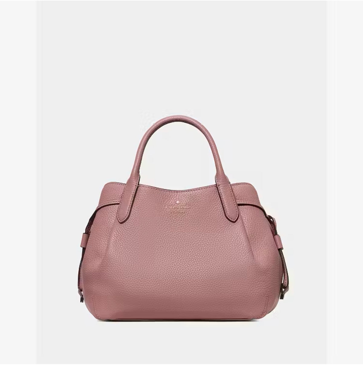 ♠️kate spade Dumpling Pebbled Leather Small Crossbody Satchel Bag, Dusk Rose NWT
