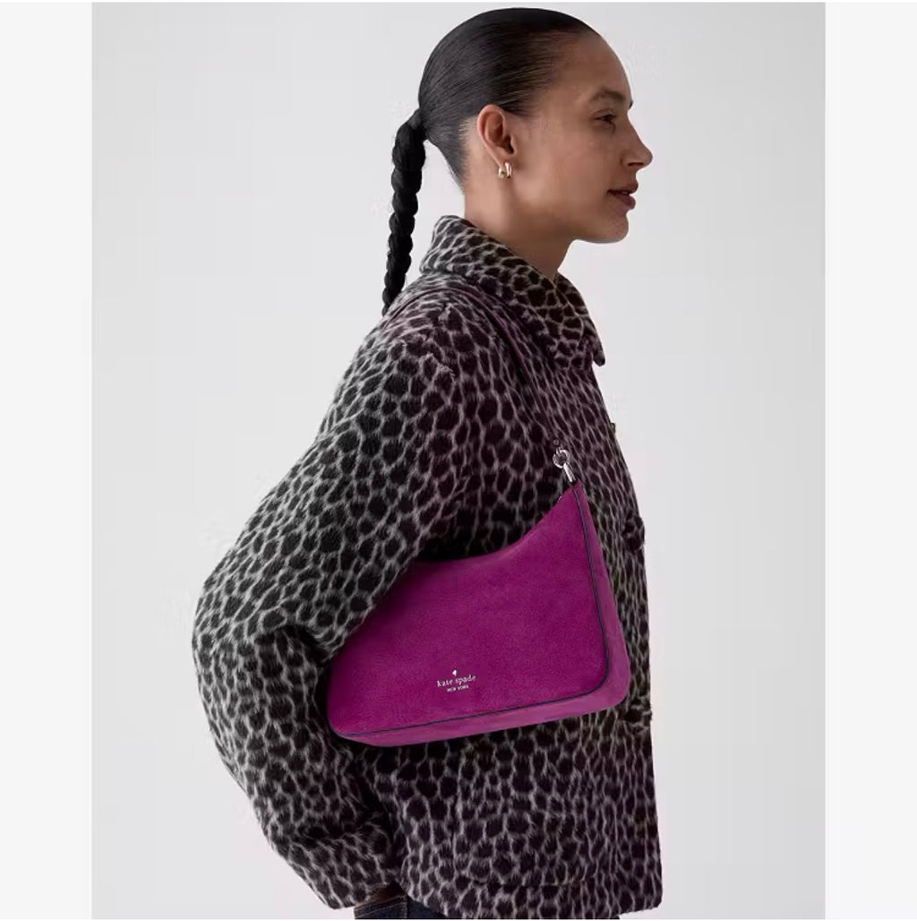 ♠️kate spade Margot Suede Medium Crossbody Shoulder Bag, Beet NWT