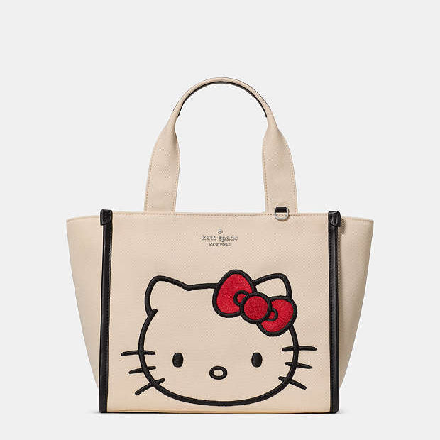 ♠️kate spade Hello Kitty And Friends X Kate Spade New York Small Tote Bag, Natural NWT