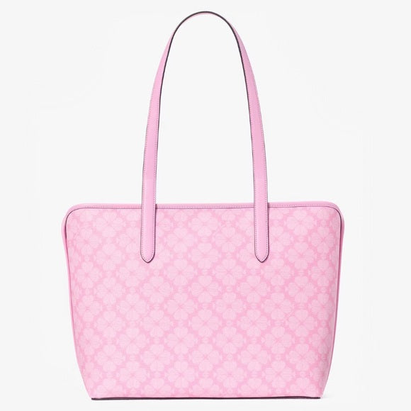 ♠️kate spade Flower Large Tote With Heart Dangle Charm, Parisian Rose Pink NWT