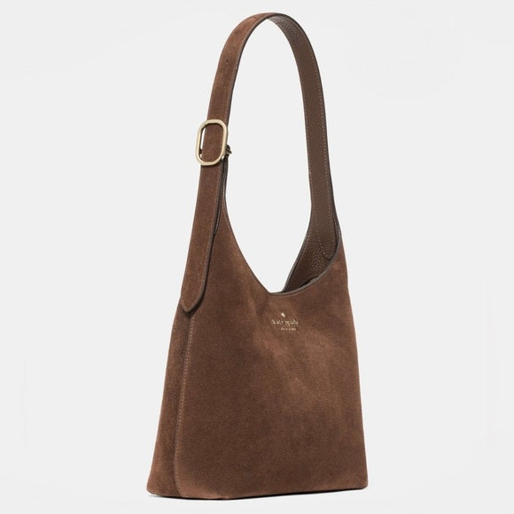 ♠️kate spade 454 Suede Small Shoulder Bag, Hot Fudge Chocolate Brown NWT