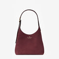 ♠️kate spade 454 Suede Small Shoulder Bag, Dark Merlot Burgundy Wine Red NWT