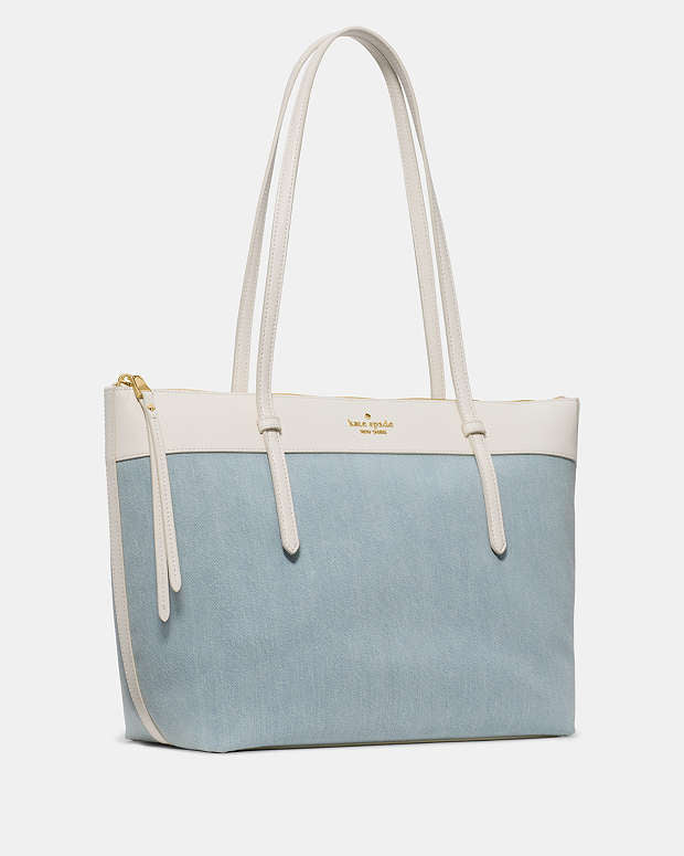 ♠️kate spade All Day Denim Tote Bag, Blue Multi
