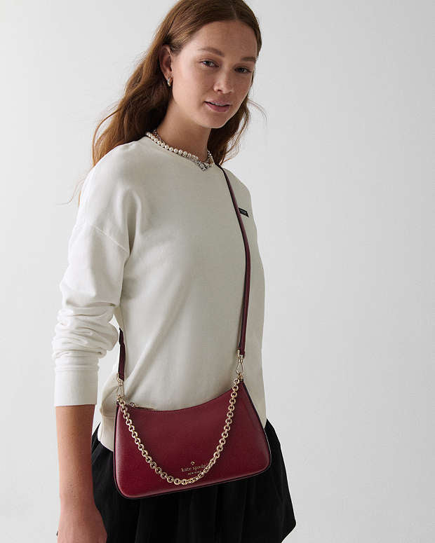 ♠️kate spade Margot Textured Patent Leather Convertible Crossbody, NWT