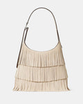 ♠️kate spade 454 Suede Fringe Small Shoulder Bag, Light Sand NWT