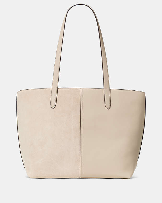 ♠️kate spade 454 Suede Fringe Tote Bag, Light Sand NWT