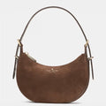 ♠️kate spade Nova Suede Small Crescent Shoulder Bag, Hot Fudge Brown NWT