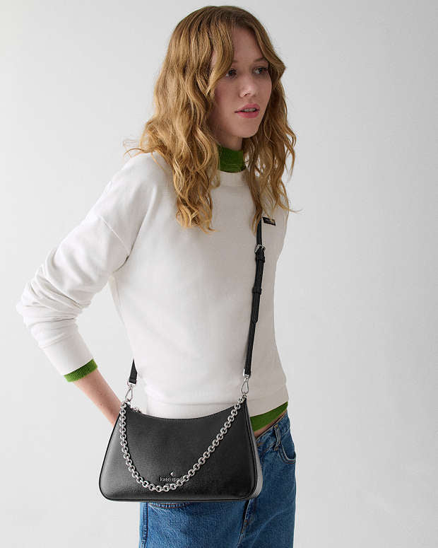 ♠️kate spade Margot Textured Patent Leather Convertible Crossbody, NWT