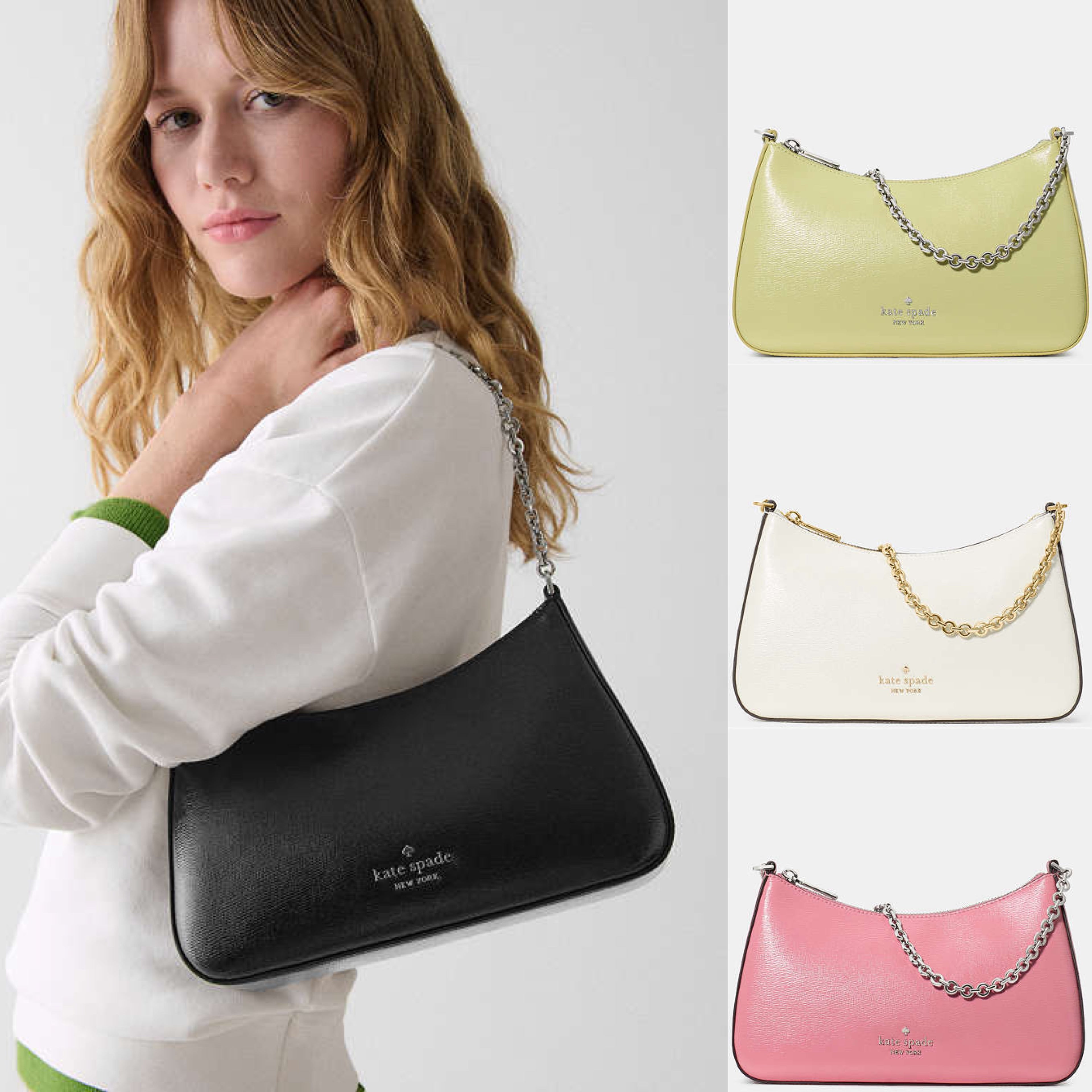 ♠️kate spade Margot Textured Patent Leather Convertible Crossbody, NWT