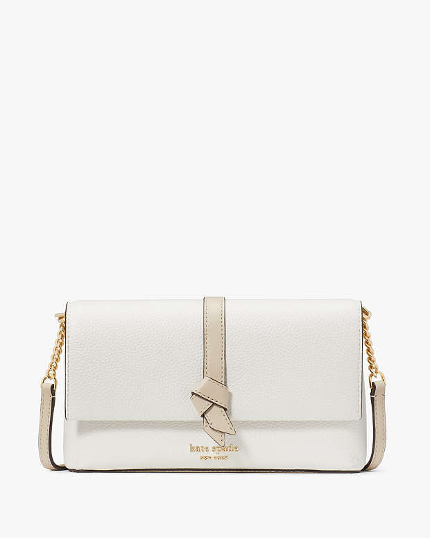 ♠️kate spade Knott Colorblocked Flap Chain Crossbody, Light Cream Multi NWT