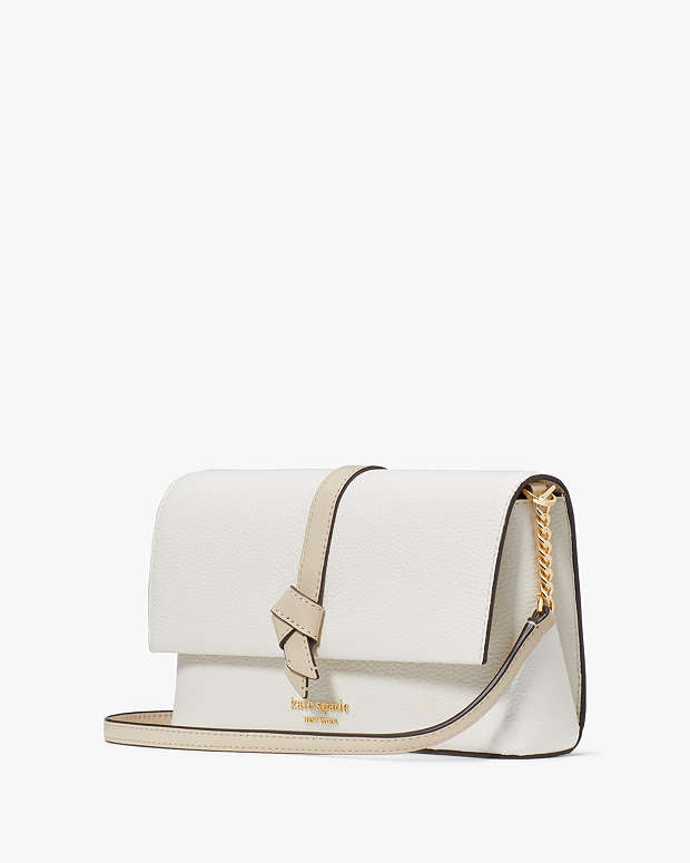 ♠️kate spade Knott Colorblocked Flap Chain Crossbody, Light Cream Multi NWT