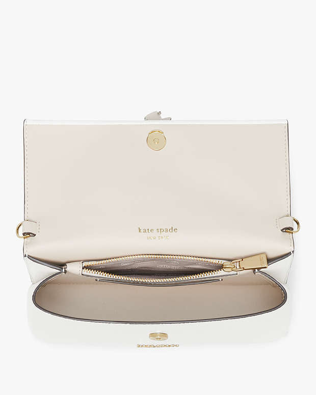 ♠️kate spade Knott Colorblocked Flap Chain Crossbody, Light Cream Multi NWT